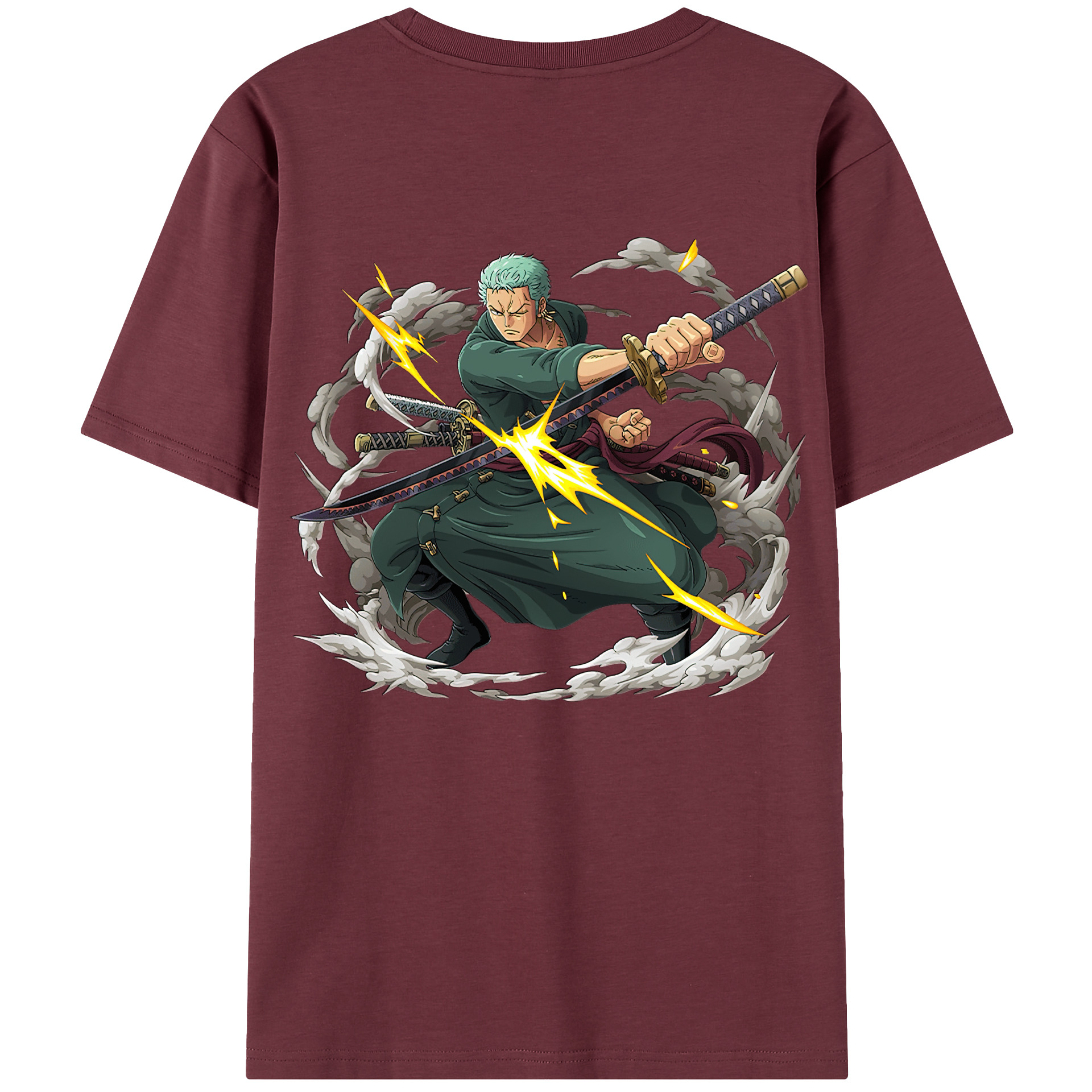ワンピース ロロノア・ゾロ ONE PIECE Roronoa Zoro 綿100％半袖Tシャツ（背面プリント）
